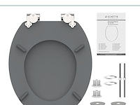 Schütte spirit grijze toiletbril met softclose-mechanisme - afbeelding 3 van  6