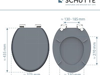Schütte spirit grijze toiletbril met softclose-mechanisme - afbeelding 4 van  6