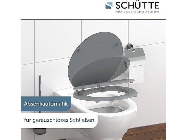 Schütte spirit grijze toiletbril met softclose-mechanisme - afbeelding 5 van  6