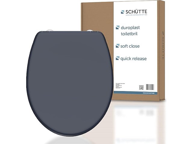 Schütte wc-bril anthraciet met automatische sluiting - afbeelding 1 van  5
