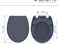 Schütte wc-bril anthraciet met automatische sluiting - afbeelding 2 van  5