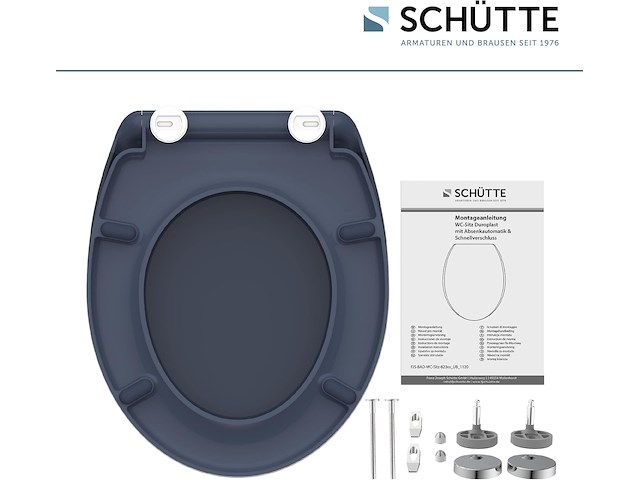 Schütte wc-bril anthraciet met automatische sluiting - afbeelding 4 van  5