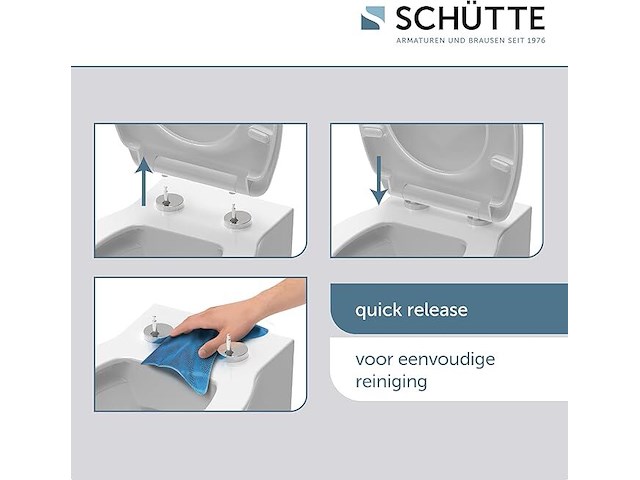 Schütte wc-bril anthraciet met automatische sluiting - afbeelding 5 van  5