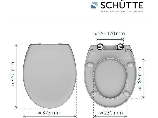 Schütte wc bril grijs - afbeelding 2 van  3