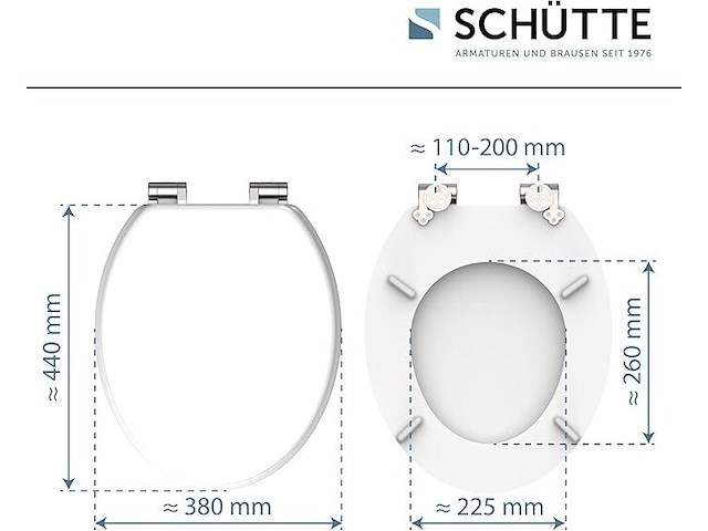 Schütte wc-bril met softclose-mechanisme - afbeelding 3 van  4