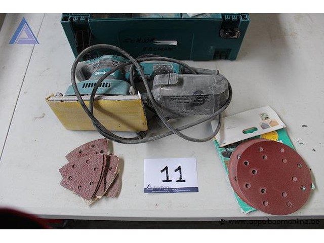 Schuurmachine - makita set schuurpapier (8-delig) - diverse maten opbergkoffer - makita - afbeelding 1 van  3