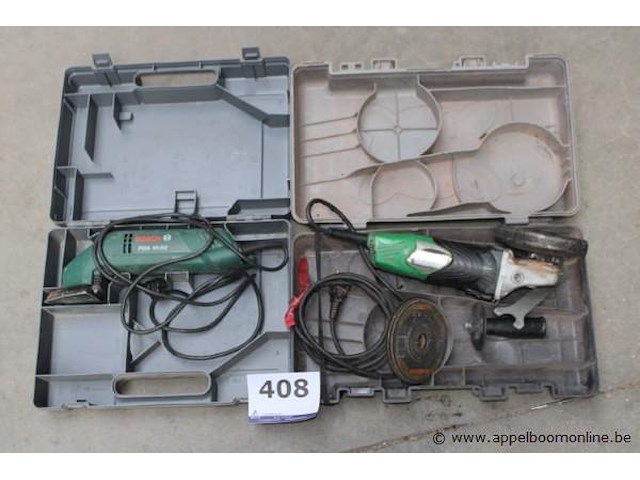Schuurmachine bosch pda 10-92 en haakse slijptol hitachi, werking niet gekend - afbeelding 1 van  3