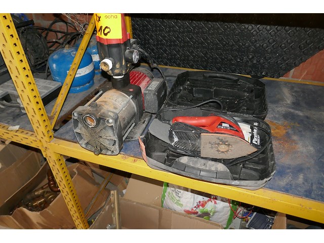 Schuurmachine + hydrofoorpomp + takel - afbeelding 1 van  6