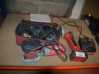 Schuurmachine milwaukee sps140 in tas, accu slijpschijf einhell met lader en accu te ag 18/115li (8,9) - afbeelding 1 van  8