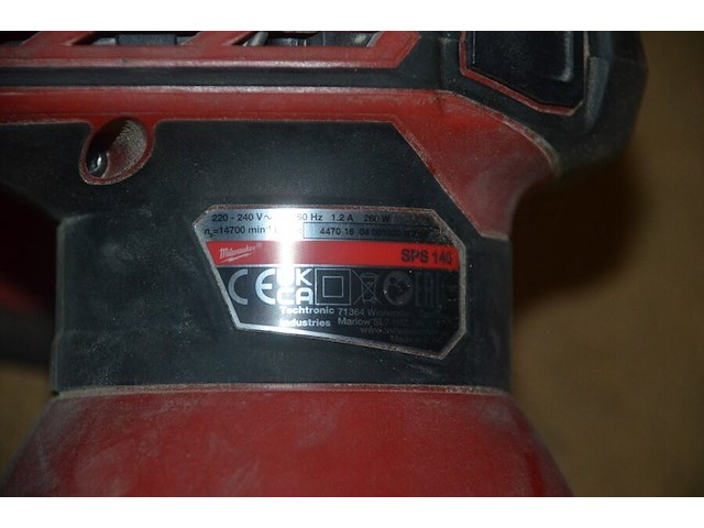 Schuurmachine milwaukee sps140 in tas, accu slijpschijf einhell met lader en accu te ag 18/115li (8,9) - afbeelding 5 van  8