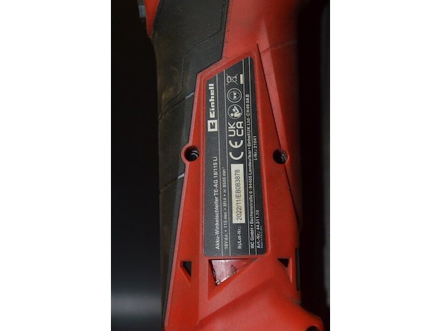 Schuurmachine milwaukee sps140 in tas, accu slijpschijf einhell met lader en accu te ag 18/115li (8,9) - afbeelding 8 van  8