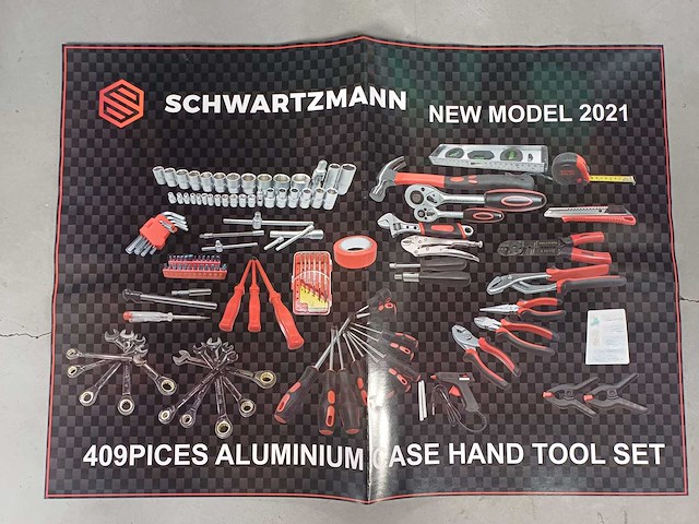 Schwartzmann 409 pcs gereedschapskoffer - afbeelding 3 van  7