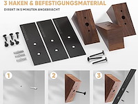 Schwarzwerk® set van 3 wandhaken - afbeelding 3 van  4