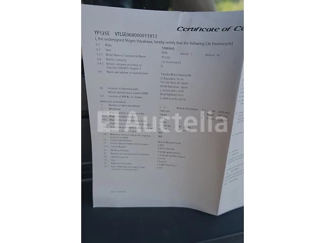 Scooter yamaha yp125e (2009-3,155 km)(vin:vtlse068000011913) - afbeelding 16 van  31