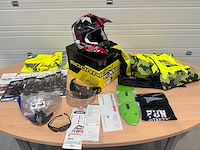 Scorpion exo evo air motorhelm + visors + fluovesten - afbeelding 1 van  7