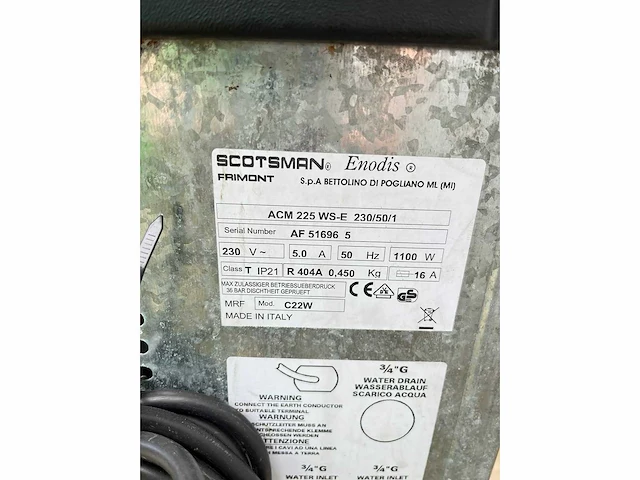 Scotsman - acm 225 ws-e 230/50/1 - ijsblokjesmachine - afbeelding 10 van  10