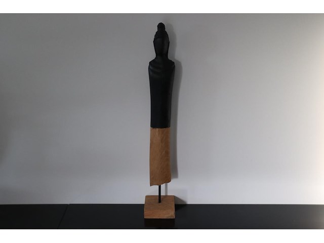 Sculptuur buddha mangohout - afbeelding 1 van  6