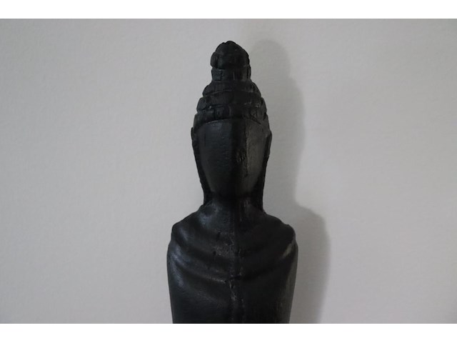 Sculptuur buddha mangohout - afbeelding 4 van  6