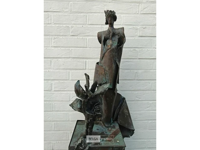 Sculptuur op bronze sokkel, robert vandereycken - afbeelding 2 van  2