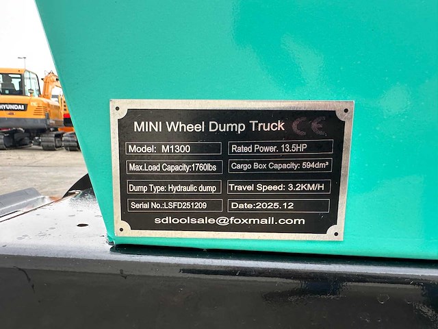 Sdlool - 2025 - m1300 - dumper - afbeelding 25 van  31