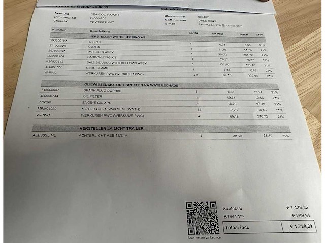 Seadoo - rxp 215 - waterscooter - afbeelding 9 van  21