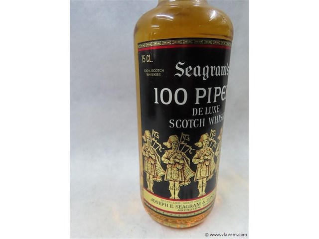 Seagram's 100 pipers de luxe scotch whisky - afbeelding 3 van  6