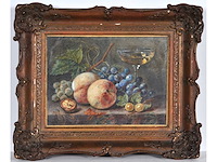 Sebastiaan theodorus voorn boers - stilleven met fruit - aquarel - 23x30 cm - afbeelding 2 van  8