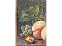 Sebastiaan theodorus voorn boers - stilleven met fruit - aquarel - 23x30 cm - afbeelding 4 van  8