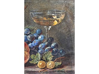 Sebastiaan theodorus voorn boers - stilleven met fruit - aquarel - 23x30 cm - afbeelding 5 van  8