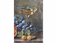 Sebastiaan theodorus voorn boers - stilleven met fruit - aquarel - 23x30 cm - afbeelding 5 van  8