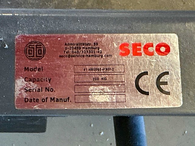 Seco 41-480555-px012 verrijdbaar hefplateau - afbeelding 2 van  3