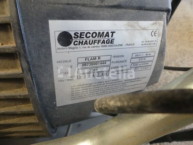 Secomat flam r oliegestookte heteluchtpistool - afbeelding 5 van  5