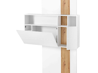 Secretaire inovo 120cm 1 deur - wit/eik - afbeelding 1 van  7
