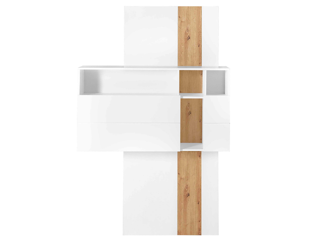 Secretaire inovo 120cm 1 deur - wit/eik - afbeelding 2 van  7