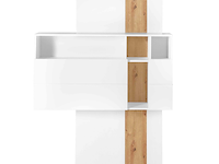 Secretaire inovo 120cm 1 deur - wit/eik - afbeelding 2 van  7