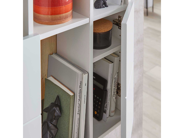 Secretaire inovo 120cm 1 deur - wit/eik - afbeelding 4 van  7