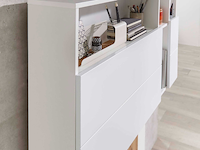 Secretaire inovo 120cm 1 deur - wit/eik - afbeelding 5 van  7