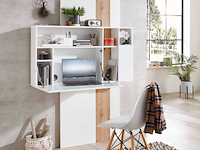 Secretaire inovo 120cm 1 deur - wit/eik - afbeelding 6 van  7