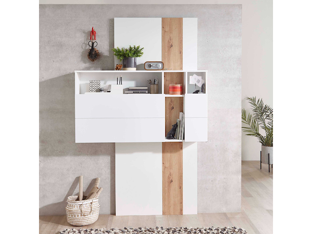 Secretaire inovo 120cm 1 deur - wit/eik - afbeelding 7 van  7
