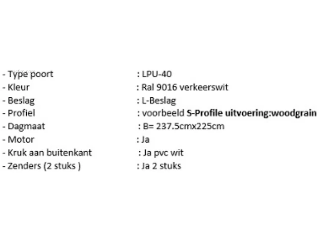 Sectionale poort lpu-40 - afbeelding 3 van  3