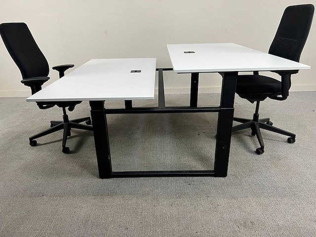 Sedus - 2p workbench +2 steelcase reply bureaustoelen - bureau (2x) - afbeelding 7 van  13