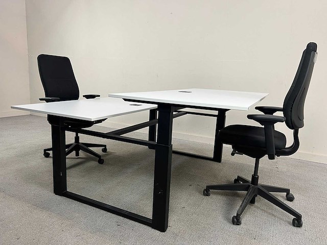 Sedus - 2p workbench + 2 x steelcase reply bureaustoelen - bureau (5x) - afbeelding 10 van  14