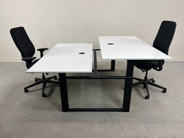 Sedus - 2p workbench + 2 x steelcase reply bureaustoelen - bureaus (3x) - afbeelding 7 van  14