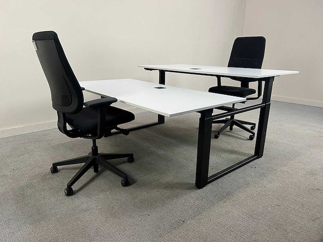 Sedus - 2p workbench + 2 x steelcase reply bureaustoelen - bureaus (3x) - afbeelding 7 van  10