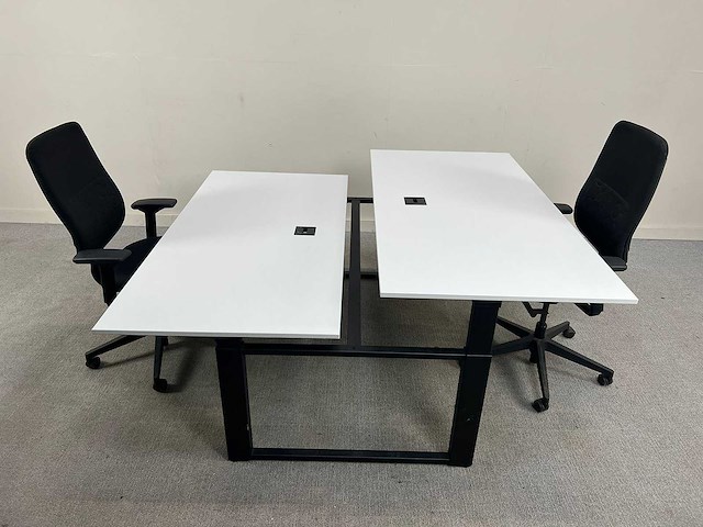 Sedus - 2p workbench + 2 x steelcase reply bureaustoelen - bureaus (3x) - afbeelding 1 van  14