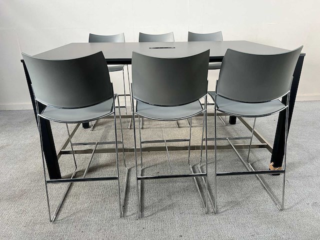 Sedus - mastermind hoge vergadertafel + 6 x casala hoge krukken - vergaderset - afbeelding 5 van  7
