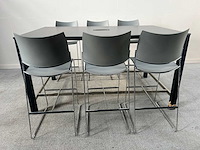 Sedus - mastermind hoge vergadertafel + 6 x casala hoge krukken - vergaderset - afbeelding 5 van  7