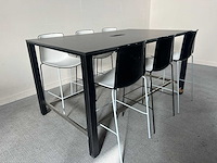 Sedus - mastermind hoge vergadertafel + 6 x pedrali tweet hoge krukken - vergaderset - afbeelding 4 van  11