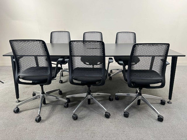 Sedus - mastermind tafel + 6 x sedus se:motion stoelen - vergaderset - vergaderset - afbeelding 1 van  11