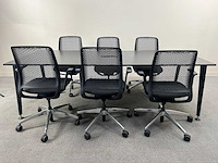 Sedus - mastermind tafel + 6 x sedus se:motion stoelen - vergaderset - vergaderset